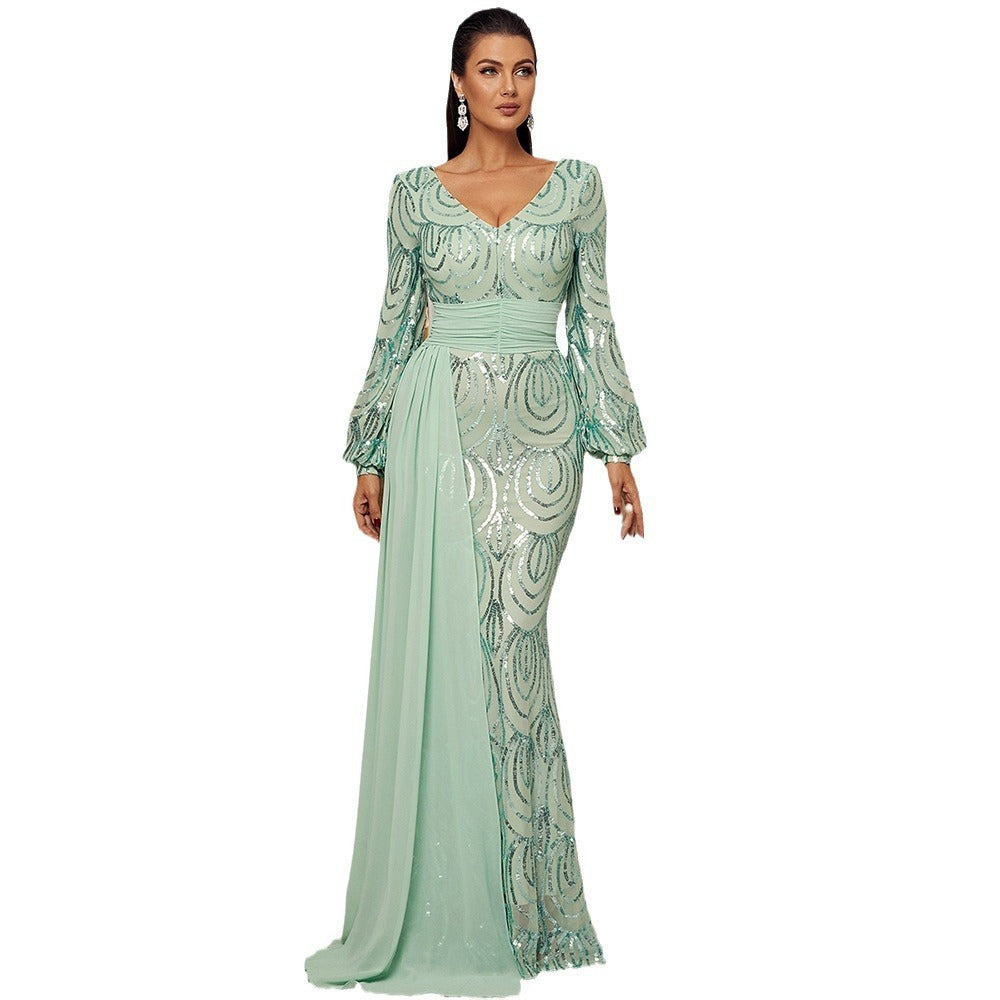 Long Sleeve Evening Dress